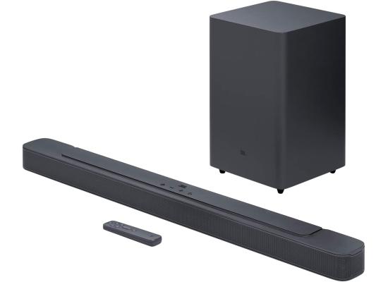 JBL Bar 2.1 Deep Bass Soundbar, 300W Total Speaker Power, USB Port Type A, 4x Race Track Drivers, 2x 1" Tweeter (Soundbar) 6.5" (Subwoofer), Bluetooth 4.2 Connectivity, Black
